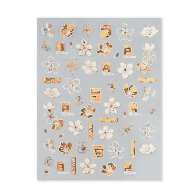 Modena Nails Nail Art Gold Glam Stickers 07