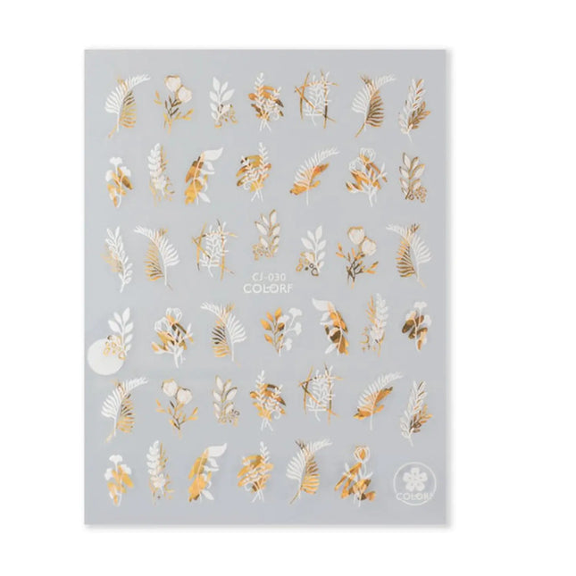 Modena Nails Nail Art Gold Glam Stickers 09
