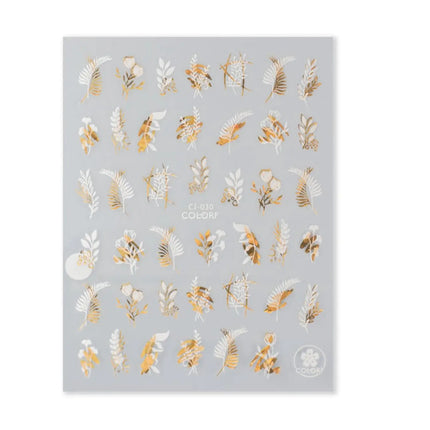 Modena Nails Nail Art Gold Glam Stickers 09
