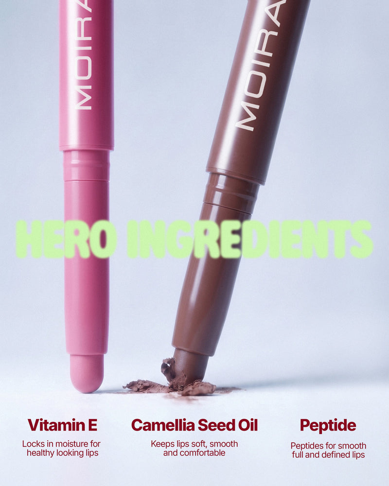 Moira Blur Lip Contour Liner 009 Peony, romige lipliner met blurring effect, foto 6 van 7
