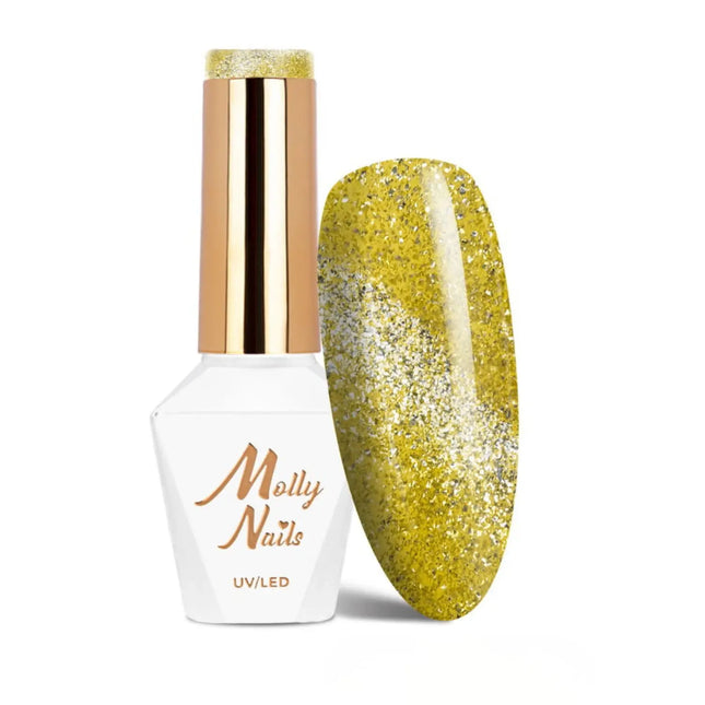 Molly Nails UV/LED Gel Polish Cat Eye Glacier Crush Nr 256 Golden