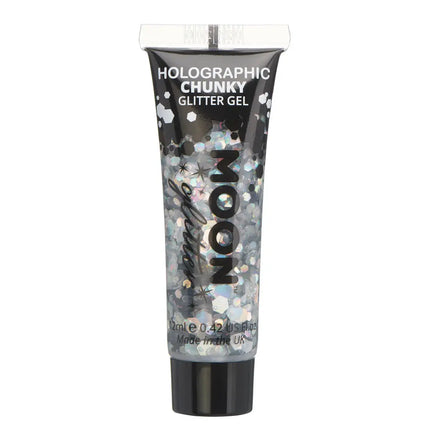 Moon Creations Holographic Chunky Glitter Gel Silver