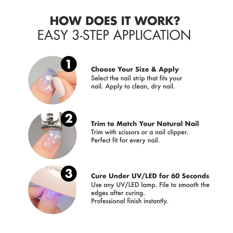 MoYou London UV Gel Strips Glitter Punch