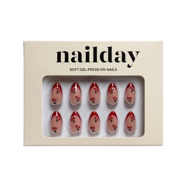 Nailday Soft Gel Press-On Nails Cherry On Top