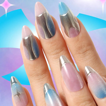 Never Have I Ever Press-On Nails Titanium Jelly