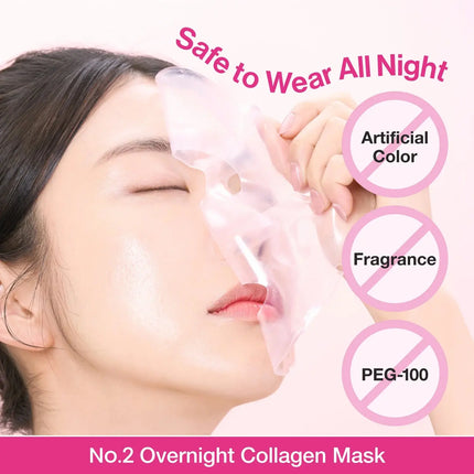 Numbuzin No.2 Rose PDRN Overnight Collagen Mask 4-Pack