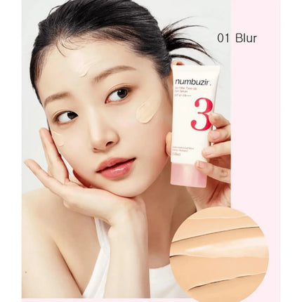 Numbuzin No.3 No Filter Tone-Up Sun Serum 01 Blur