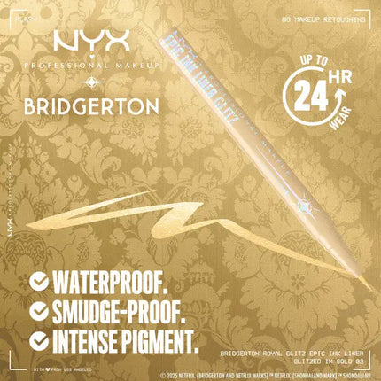 NYX Professional Makeup Bridgerton Epic Ink Liner Glitz 02 Glitzed In Gold