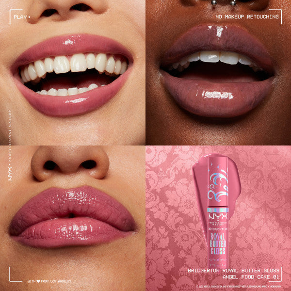 NYX Professional Makeup Bridgerton Royal Gloss 01 Angel Food Cake