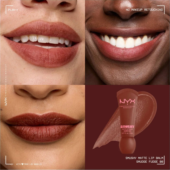 NYX Professional Makeup Smushy Matte Lip Balm Smudge Fudge