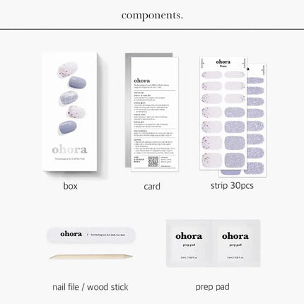 Ohora Semi Cured Gel Nail Strips N Afterglow