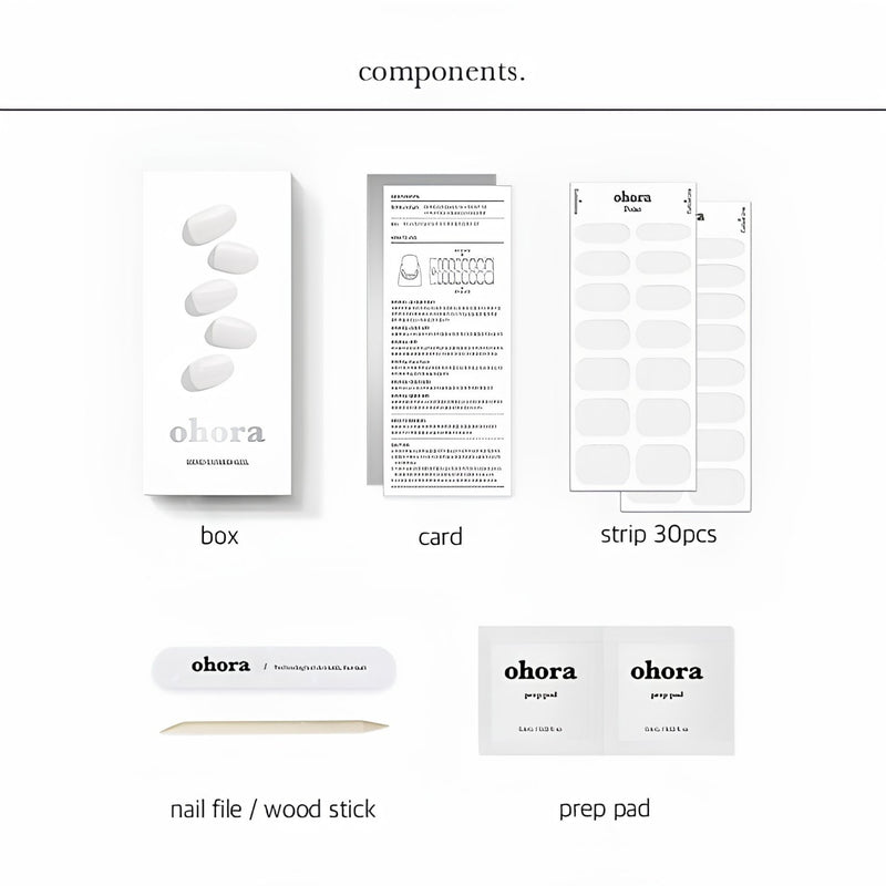 Ohora Semi Cured Gel Nail Strips N Mini Christmas, gellak stickers met kerstfiguurtjes, foto 5 van 5