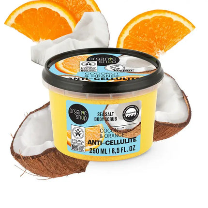 Organic Shop Anti-Cellulite Sea Salt Body Scrub Coconut & Orange