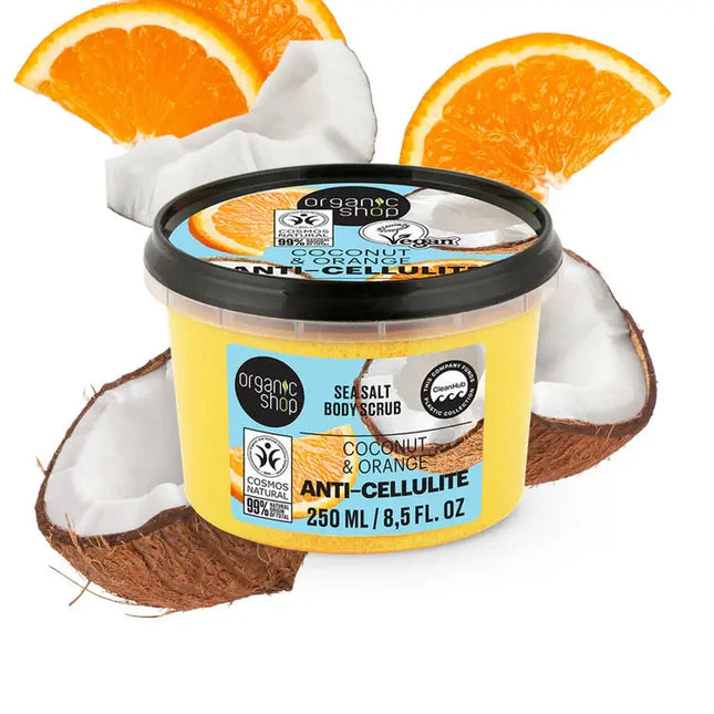 Organic Shop Anti-Cellulite Sea Salt Body Scrub Coconut & Orange