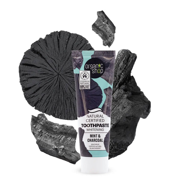 Organic Shop Natural Certified Toothpaste Whitening Charcoal & Mint