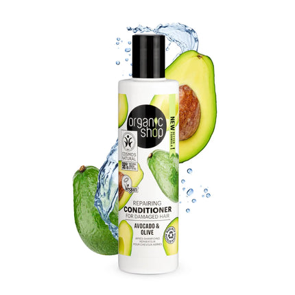 Organic Shop Repairing Conditioner for Damaged Hair Avocado and Olive