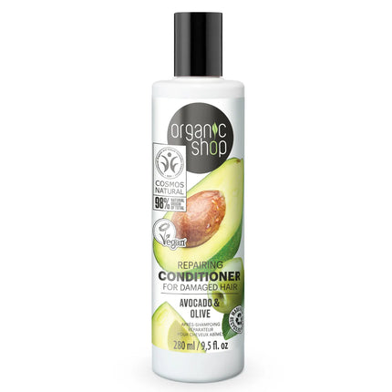 Organic Shop Repairing Conditioner for Damaged Hair Avocado and Olive