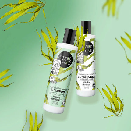 Organic Shop Strengthening Shampoo Anti Hair Loss Algae and Lemongrass