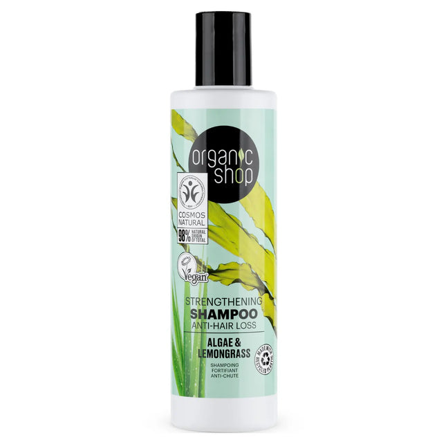 Organic Shop Strengthening Shampoo Anti Hair Loss Algae and Lemongrass