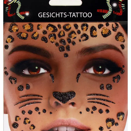 PXP Professional Colours Face Tattoo Sticker Leopard