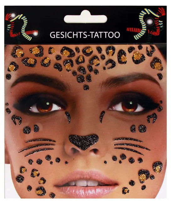 PXP Professional Colours Face Tattoo Sticker Leopard
