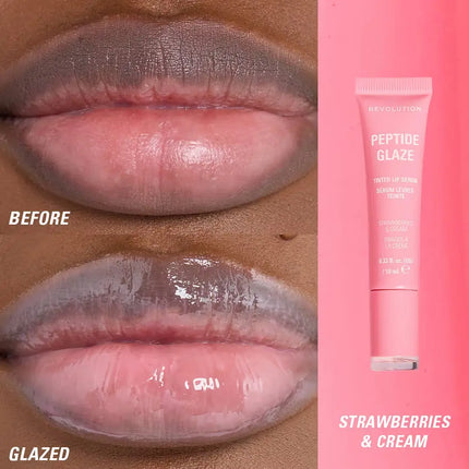 Revolution Peptide Glaze Tinted Lip Serum Strawberries & Cream
