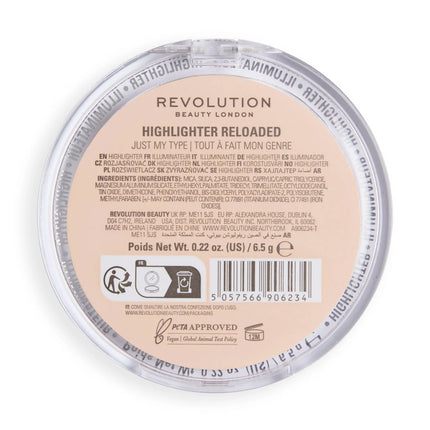 Revolution Reloaded Highlighter Just My Type Talc Free