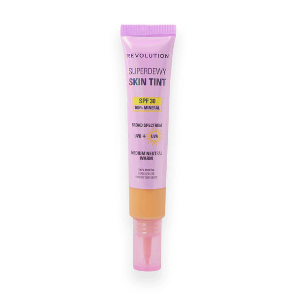 Revolution Superdewy SPF30 Skin Tint Medium Neutral Warm, lichtgewicht foundation met SPF30