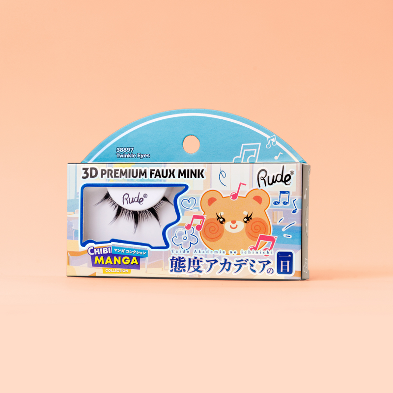 Rude Cosmetics Chibi Manga Collection 3D Faux Mink Lashes Twinkle Eyes, faux mink wimpers voor een kawaii look, foto 5 van 5
