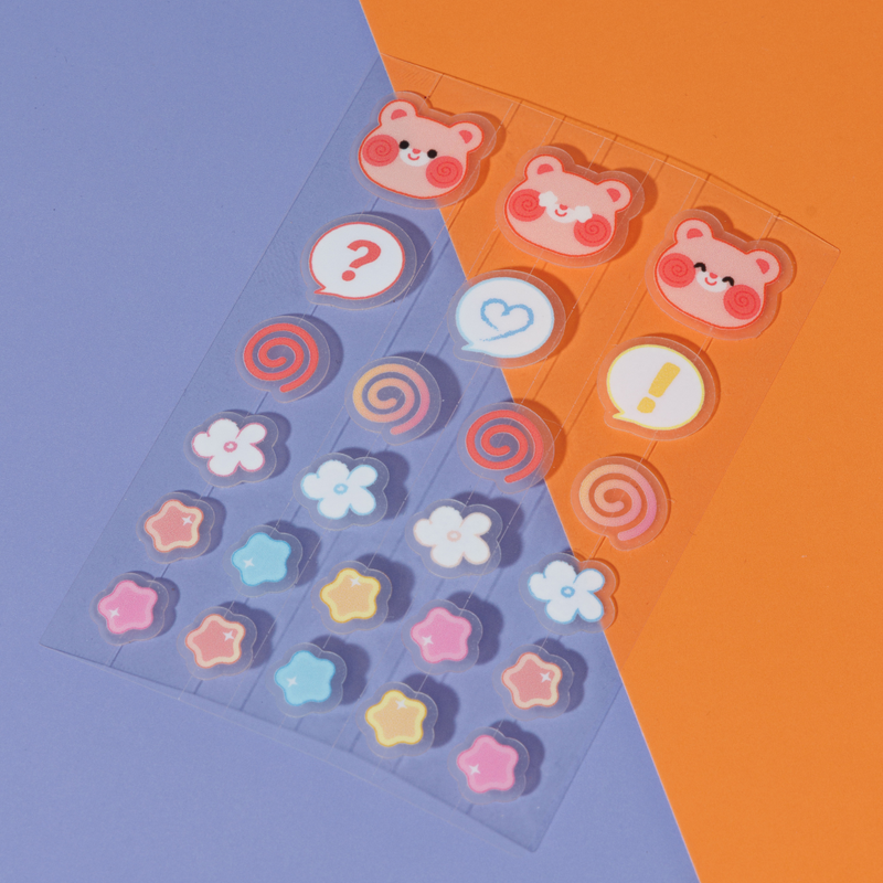 Rude Cosmetics Chibi Manga Collection Chibi Dotz! Pimple Patches Lazy Kuma, hydrocolloïde patches, foto 7 van 7