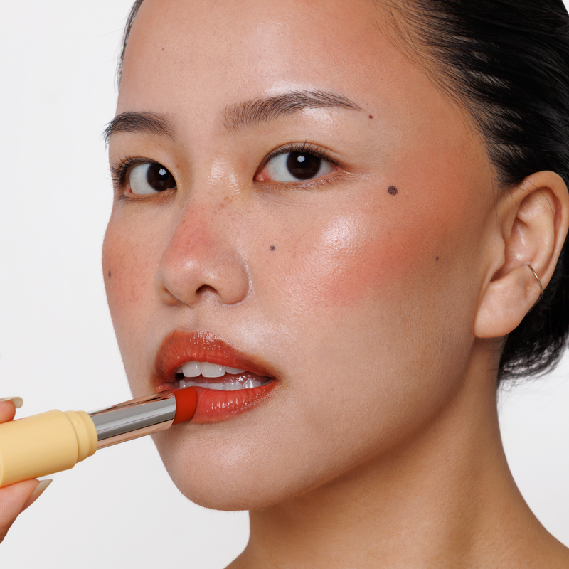 Rude Cosmetics The Glow Up! Glowing Lip Balm Peachy Sheen, hydraterende lippenbalsem met kleur, foto 2 van 9