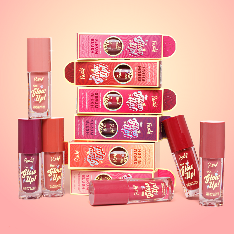 Rude Cosmetics The Glow Up! Illuminating Serum Blush Celestial Flush, vloeibare serum blush, foto 7 van 7