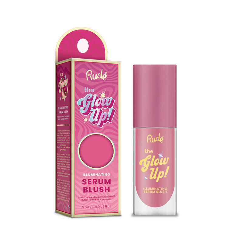 Rude Cosmetics The Glow Up! Illuminating Serum Blush Lunar Rose, vloeibare blush met serum textuur