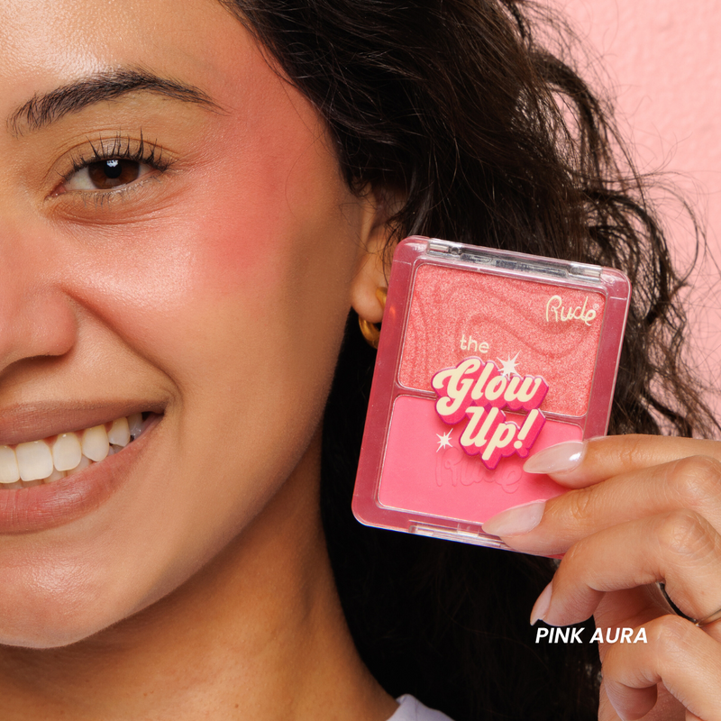Rude Cosmetics The Glow Up! Matte & Shimmer Blush Duo Midnight Mauve, blush duo met matte en shimmer finish, foto 3 van 9