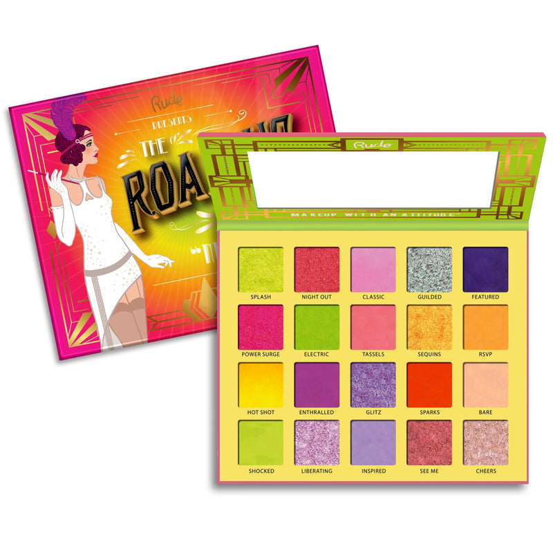 Rude Cosmetics The Roaring 20's Eyeshadow Palette Neon, oogschaduwpalette met levendige neon-tinten