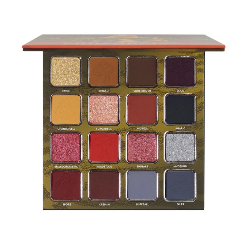 Singe Beauty Fungadelic Palette, oogschaduwpalette met 16 aardse kleuren