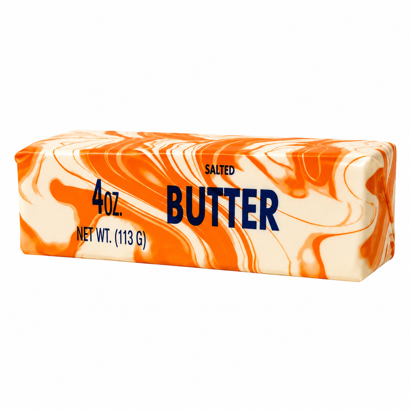 Squishy Tie Dye Butter Squishy Orange, langzaam rijzend speelgoed in botervorm
