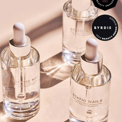 Static Nails 100% Non-Toxic, Odorless Polish & Pop-On Remover Clear