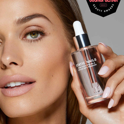 Static Nails 100% Non-Toxic, Odorless Polish & Pop-On Remover Clear