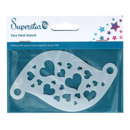 Superstar Face Paint Stencil Hearts
