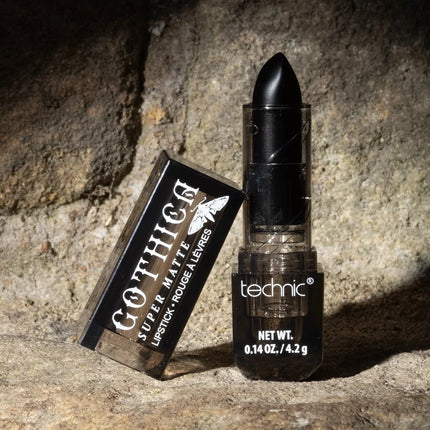 Technic Gothica Black Velvet Matte Black Lipstick