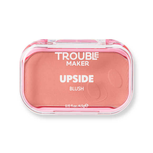 Trouble Maker Upside Powder Blush Glass Half Full