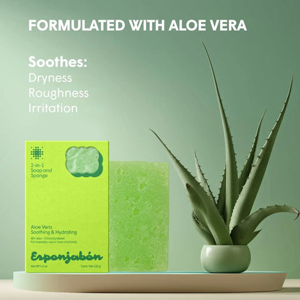 T.TAiO Esponjabon Aloe Vera 2-in-1 Soap And Sponge