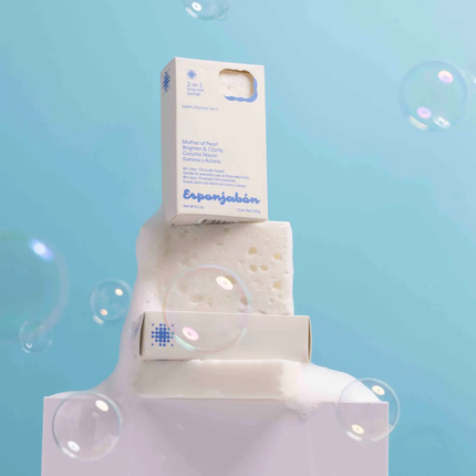 T.TAiO Esponjabon Mother Of Pearl 2-in-1 Soap And Sponge