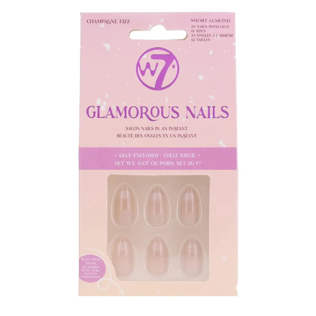 W7 Cosmetics Glamorous Press-On Nails Champagne Fizz